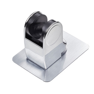Support de pomme de douche réglable à fixation murale, finition rectangulaire plaquée, accessoire de salle de bain - Product Image 2