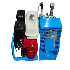 Compresor de Buceo Estacionario de 300 bar/4500 psi con Apagado Automático, Nuevo Motor, Bomba de Tornillo de Gasolina Industrial AC - Product Image 1