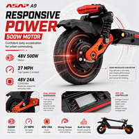 Trottinette électrique US Stock 48V 13AH 500W avec moteur puissant, autonomie de 40 miles, application, pliable, pour adultes et trajets quotidiens