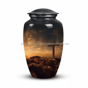 Urnas de cremación de metal para hombres y mujeres, urnas decorativas, urnas hechas a mano, urnas conmemorativas para adultos, urnas funerarias - Product Image 1