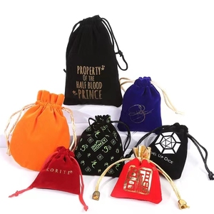 Wholesale Custom Recyclable Velvet <b>Drawstring</b> Gift Bag with Hot Stamping Logo for Jewelry Watch Eyewear <b>Bracelets</b> Earrings - Product Image 2