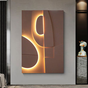 Arte Murale in Rilievo Fatta a Mano di Alta Qualità per Soggiorno Moderno, Decorazione Astratta Wabi Sabi Geometrica Testurizzata, Dipinto in Arenaria Intagliata - Product Image 1