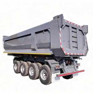 Remolque de Camión Semirremolque con Volquete Trasero Hidráulico de Tres Ejes en Forma de U, Remolque Semirremolque con Volquete de 4 Ejes - Product Image 1