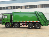 Camion à ordures compacteur diesel Shacman F3000 8x4, 270 CV, transmission manuelle, norme d'émission Euro 3, chargement arrière, moteur 8L