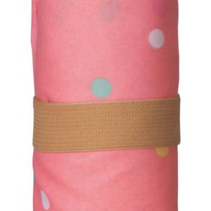 Sac de courses pliable réutilisable à pois bleus, impression par sublimation, vente directe d'usine - Product Image 4