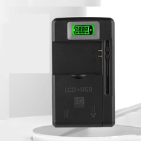 Adaptateur universel de chargeur de batterie USB AU UK EU avec chargeur LCD pour téléphones portables avec port USB