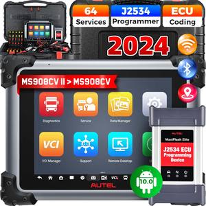 Autel MaxiSys MS908CV II alat pemindai truk kerja berat peningkatan MS908CV J2534 ECU Programmer pengodean 64 alat diagnostik layanan - Product Image 3