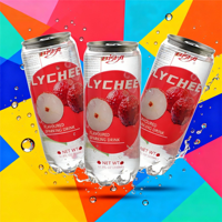 Boissons gazeuses en conserve en vrac moins de sucre Saveurs d'eau Boisson gazeuse pétillante Cerise Fruit Pêche Pomme Mangue Litchi Carbonate
