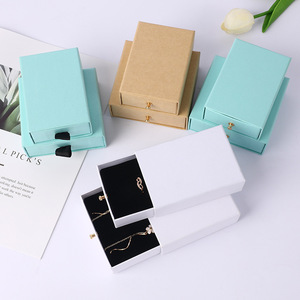 Cajas de joyería rectangulares de papel <span class=keywords><strong>kraft</strong></span> para anillos y collares, cajas de embalaje de joyería al por mayor del fabricante - Product Image 4