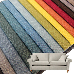 Luxury Yarn <strong>Dyed</strong> <strong>Burlap</strong> Polyester Faux Linen Plain <strong>Fabric</strong> Slipcovered Sofa <strong>Fabric</strong> for Curtain - Product Image 2