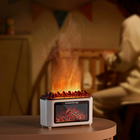 Diffuseurs d'huiles essentielles portables 2026, 7 couleurs LED, lumière nocturne, USB, ultrasonique, effet flamme de feu, diffuseur d'arômes d'air