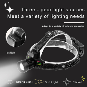 Zoom de inducción de alto brillo para exteriores, potencia de láser blanco, 3 modos, faro multifuncional con múltiples modos de iluminación, faro - Product Image 5