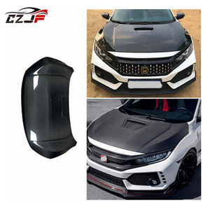 Capó de motor de fibra de carbono estilo <span class=keywords><strong>GTR</strong></span>, capó para <span class=keywords><strong>HONDA</strong></span> <span class=keywords><strong>CIVIC</strong></span> X, 10. ª generación, 2016, 2017, 2018 - Product Image 4
