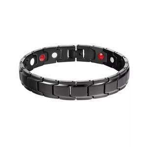 Pulsera Magnética Ajustable Unisex con Diseño Geométrico en Plata, Oro, Negro y Rojo, Regalo de Joyería WSL017 - Product Image 2