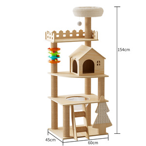 Tháp Mèo với tháp mèo cho nhà đôi Top cây thực phẩm căn hộ Pet tường kệ Màu Xám Kích thước nhỏ tối cao Tháp Mèo - Product Image 6