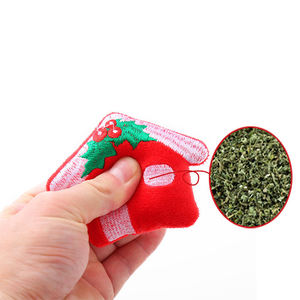 Wholesale Christmas Red House Glove Cute Soft <b>Plush</b> Indoor Catnip Pet Cat Dog Chew Toys Funny Cartoon Cat Toys Pet Gift - Product Image 5