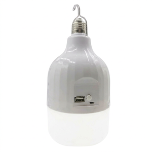 Ampoule LED d'urgence 50W haute/basse tension, diamètre 120mm, AC85V-265V/DC5V-6V, matériau ABS+PP, batterie lithium 3600mA, puces SMD2835 - Product Image 1