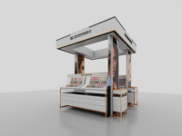 Vitrine d'îlot central autoportante de luxe moderne pour cosmétiques avec éclairage LED pour centre commercial