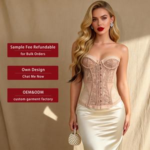 Top Corsé Moldeador de Cola de <span class=keywords><strong>Sirena</strong></span> con Tirantes Cruzados, Sexy, con Botones en una Sola Hilera, Ajustado, para Mujer - Product Image 1