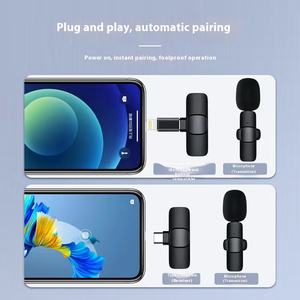 2025 Trend K9 Mini micrófono de solapa portátil 2 en 1 <span class=keywords><strong>Clip</strong></span> inalámbrico Lavalier micrófono nuevo Vlogging Kit <span class=keywords><strong>para</strong></span> estudio de transmisión en vivo - Product Image 6