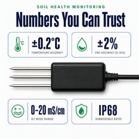 Sonde de haute précision 3-en-1 RS485 pour température, humidité et conductivité électrique du sol, étanche IP68, haute précision 2% pour l'agriculture intelligente