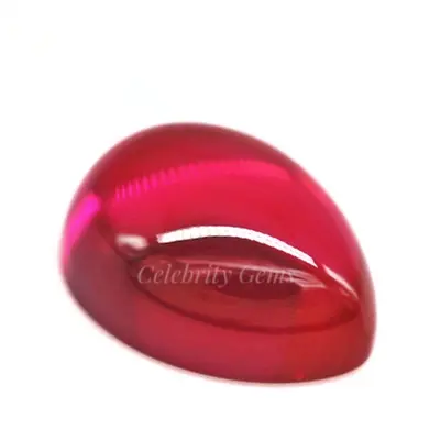 Tear DROP Red Pear รูปร่าง Cabochon แบน Cubic Zirconia