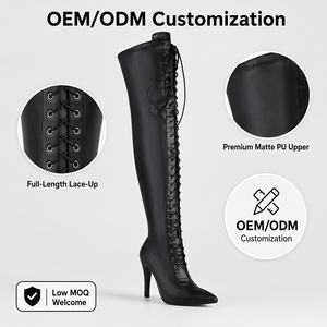 Nouvelles bottes longues de jazz pour femmes, bottes marron, chaussures de danse jazz, sandales à talons hauts, chaussures de danse, bottes au-dessus du genou - Product Image 5