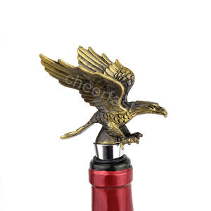 Bouchon de bouteille de vin en forme d'animal, pièces, pour <span class=keywords><strong>Restaurant</strong></span>, métal whisky, liqueur, tête d'<span class=keywords><strong>aigle</strong></span>, vin rouge, en acier inoxydable - Product Image 3