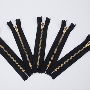 Alta Qualità 4 #   <span class=keywords><strong>Cerniera</strong></span> in ottone a denti a Y <span class=keywords><strong>con</strong></span> cursore autobloccante, cerniere metalliche a fondo chiuso per abbigliamento, giacche, borse, jeans - Product Image 4