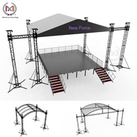 Plataforma de escenario de eventos de concierto de aluminio ajustable en altura OEM ODM personalizada con armazón de techo de aluminio