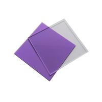 Feuille acrylique de couleur unie, feuille de plastique PMMA Perspex découpable multicolore