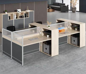 Estación de trabajo de <span class=keywords><strong>escritorio</strong></span> de oficina Meizhige <span class=keywords><strong>dos</strong></span> <span class=keywords><strong>personas</strong></span> estación de trabajo de 6 plazas <span class=keywords><strong>escritorio</strong></span> modular <span class=keywords><strong>en</strong></span> forma de <span class=keywords><strong>L</strong></span> - Product Image 2