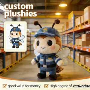 Peluche de Abeja de Seguridad Personalizado, Diseño Profesional Adorable, Alas Fuertes, Suave y Abrazable para Calmar el Ambiente Laboral y para Amantes de <span class=keywords><strong>las</strong></span> Mascotas - Product Image 1