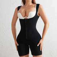 Nouvel Arrivage Body Sculptant Femme Effet Ventre Plat avec Fermeture Éclair et Baleines, Rehausseur de Fesses en Silicone Antidérapant, Lingerie Gainante