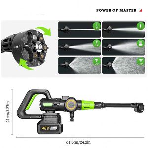 Nettoyeur Haute Pression Électrique Portable Industriel Sans Balais pour Bricolage, 3 Niveaux Réglables, Buse 6-en-1 pour Nettoyage Voitures, Clôtures, Sols et Arrosage - Product Image 3