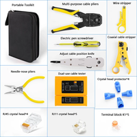 Handskit RJ45 RJ11 RJ12 Kit d'outils de réparation de réseau avec testeur de câble Utp pince à ressort ensemble d'outils de sertissage pinces à sertir