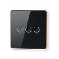 Vente chaude écran tactile en verre produits de vie intelligente interrupteur intelligent tuya zigbee cadre en aluminium interrupteurs muraux