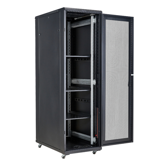 19 Inch 42U 600 800 1000 Floor Server Rack With Glass Door Data Center Network Cabinet