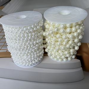 Soji Nhà Máy Bán Hàng Trực Tiếp 500G 6M 8Mm 10Mm 12Mm ABS Ngọc Trai Chuỗi Hạt Trắng/Kem/Bạc/Vàng Ngọc Trai Chuỗi Cuộn Đồ Trang Sức Làm - Product Image 6