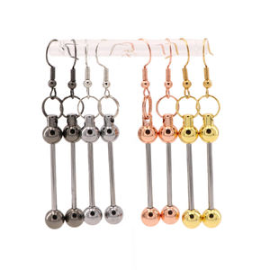 Pendientes Personalizados de Metal con Cuentas DIY, Barra en Blanco para Agregar Gemas, Joyas, Cuentas de Cuarzo, Dijes, Novedad, Estilo <span class=keywords><strong>INS</strong></span>, Pendientes con Cuentas - Product Image 2