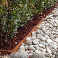 Bordure de jardin en acier corten flexible sur mesure JNZ, sans creuser, pour les parterres de fleurs et les allées