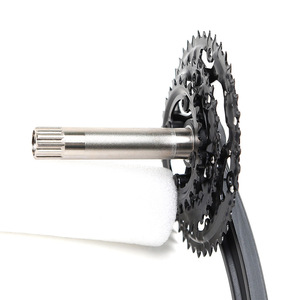 Juego de bielas de bicicleta de montaña de aleación de aluminio integrado hueco 24-32-42t incluye rueda de cadena de manivela de bicicleta de eje <span class=keywords><strong>Central</strong></span> BB92 de ajuste a presión - Product Image 1