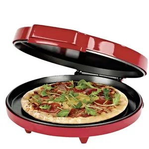 Küçük mutfak aletleri sıcak 12 inç tezgah Pizza makinesi Pizza fırını seramik taş ahşap ev için ateş kırmızı Pizza makinesi makinesi