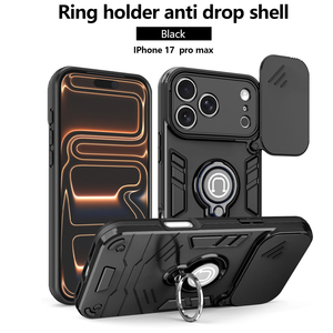 Custodia Antiurto Rinforzata <span class=keywords><strong>con</strong></span> <span class=keywords><strong>Protezione</strong></span> <span class=keywords><strong>Fotocamera</strong></span> a Finestra Scorrevole e Anello Girevole a 360° per <span class=keywords><strong>iPhone</strong></span> 17 16 15 14 13 12 <span class=keywords><strong>11</strong></span> <span class=keywords><strong>Pro</strong></span> Max - Product Image 1