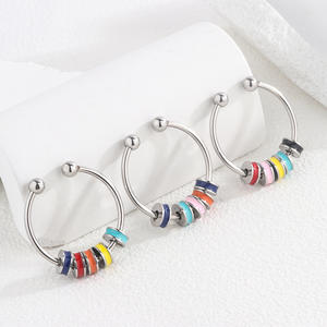 Anillos de cuentas Fidget nuevos para mujeres y hombres, giratorios, antiestrés, <span class=keywords><strong>anillo</strong></span> de ansiedad, bobina única, cuentas de arcoíris antiestrés, Fidget R - Product Image 1