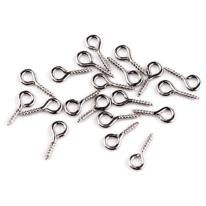 Ganchos de tornillo plateados para hacer joyas, componentes para colgantes DIY, suministros para manualidades de 10 mm de tamaño - Product Image 4