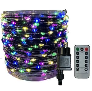 سلسلة أضواء خارجية مقاومة للماء 8 أوضاع أوقات الذاكرة لحفلات الزفاف غرفة نوم جدران حديقة الأشجار الديكور (أبيض دافئ) - Product Image 5