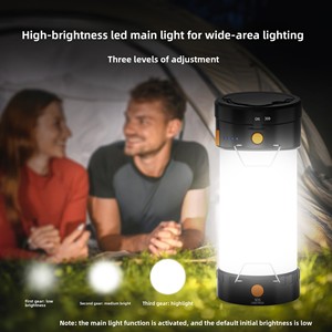 Lámpara LED para Acampar al Aire Libre, Linterna Recargable con Control de Rotación de Botones para Glamping - Product Image 1