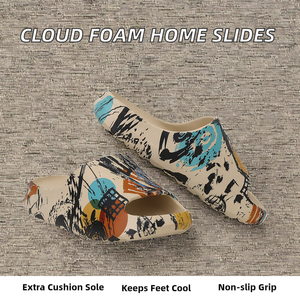 BreezeStep Ladies' Printed Light Weight EVA <b>Foam</b> Slipper Breathable Anti-Slip Summer <b>Slide</b> Sandals Pillow Cloud Home Autumn - Product Image 2