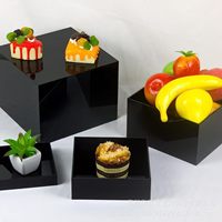 Socle en acrylique présentoir alimentaire blanc Buffet Riser Cube Dessert vitrine gâteau socle support acrylique fête de mariage